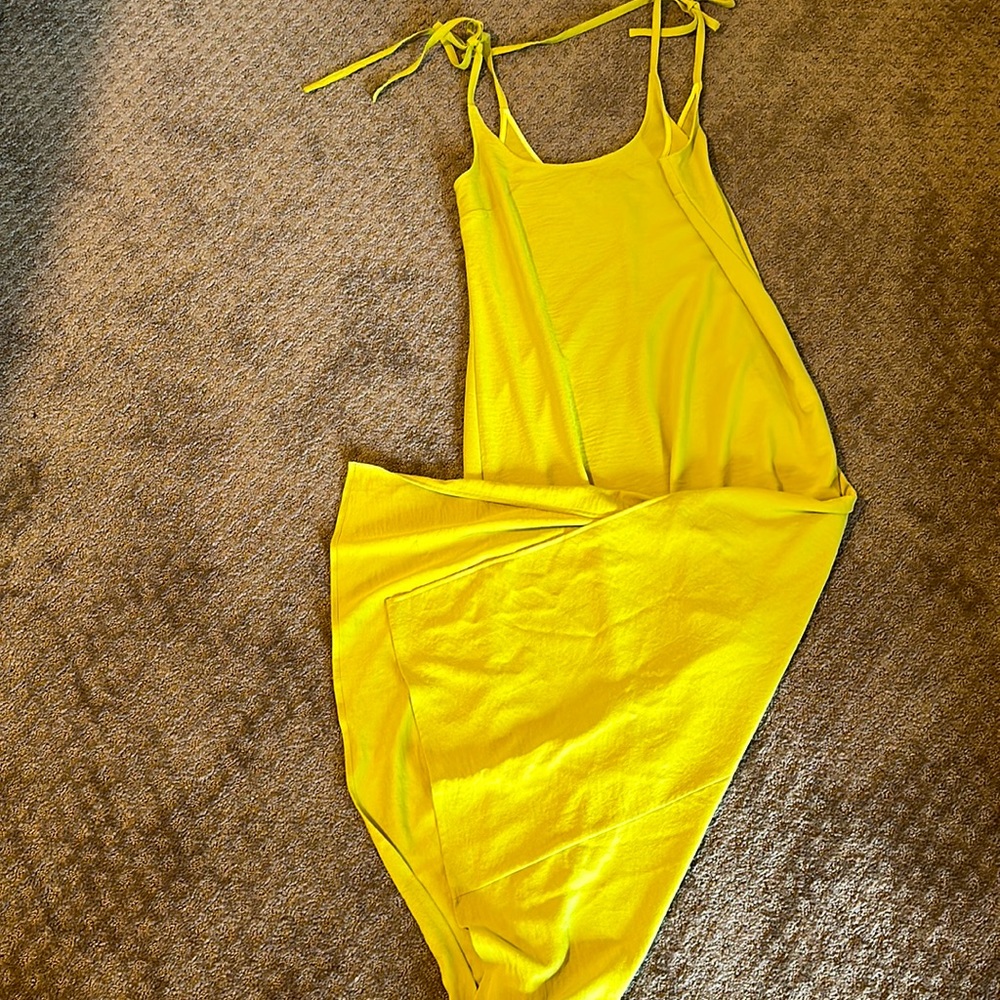 Lulu’s chartreuse loose maxi dress